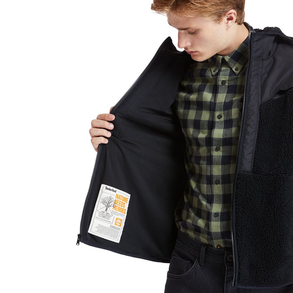 Jaqueta Masculino - Timberland Heritage Outdoor Heritage Ecoriginal Fleece - HQERV9087 - Pretas